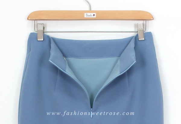 SK-403 กระโปรงแฟชั่น&ทำงาน ทรงดินสอ ผ้า GALAXY สีฟ้า