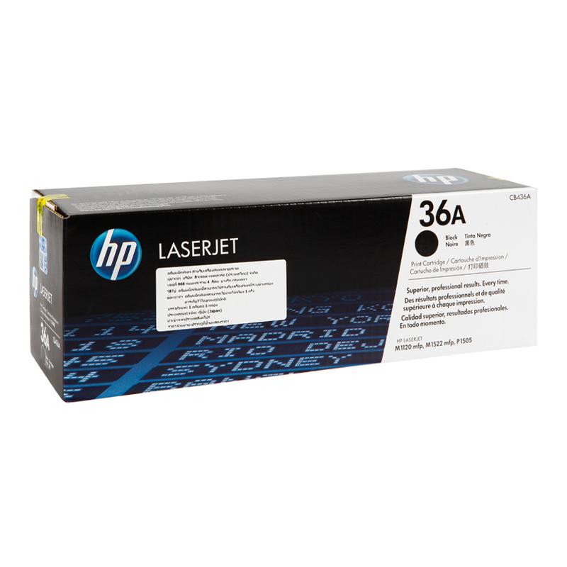 ตลับหมึกแท้ โทนเนอร์ HP 36A Black Original LaserJet Toner Cartridge CB436A