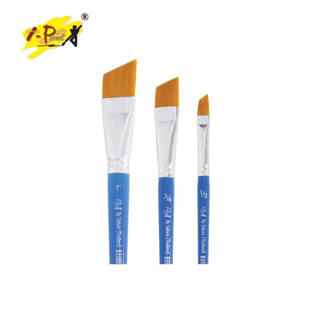 ชุดพู่กัน ไอ-เพ้นท์ หัวแบน 1" 3/4" 1/2" พู่กันแบน I-Paint