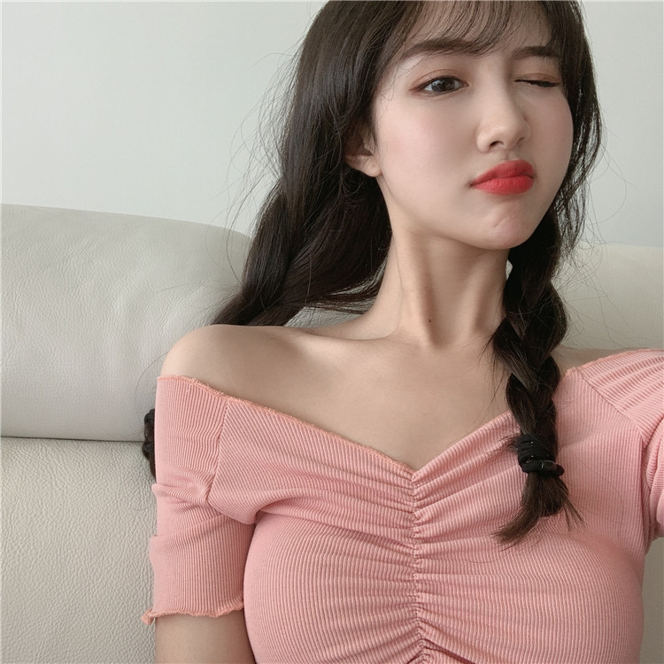 เสื้อครอปไหมพรม Mini crop top