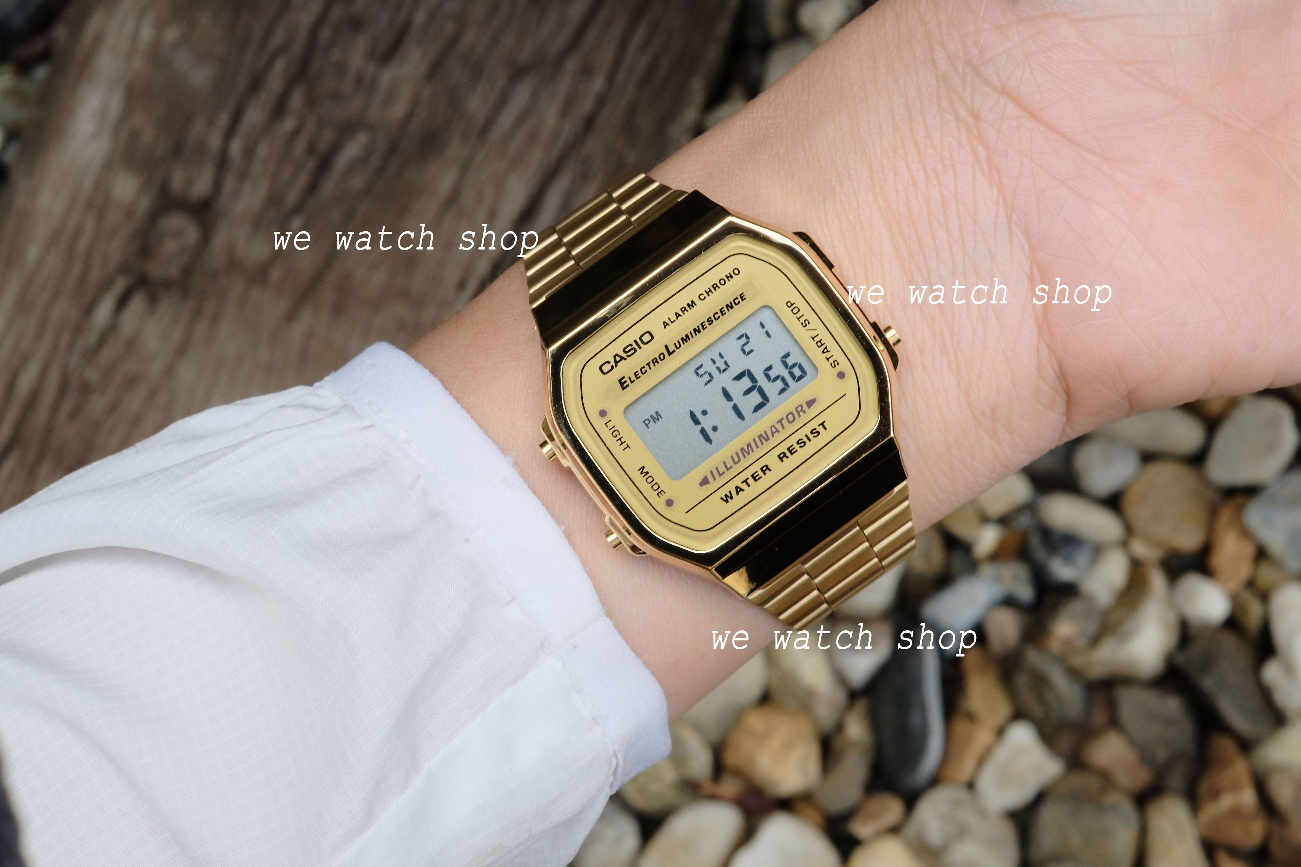CASIO รุ่น A168WG-9WDF สีทอง สินค้าของเเท้ รับประกันศูนย์ CMG
