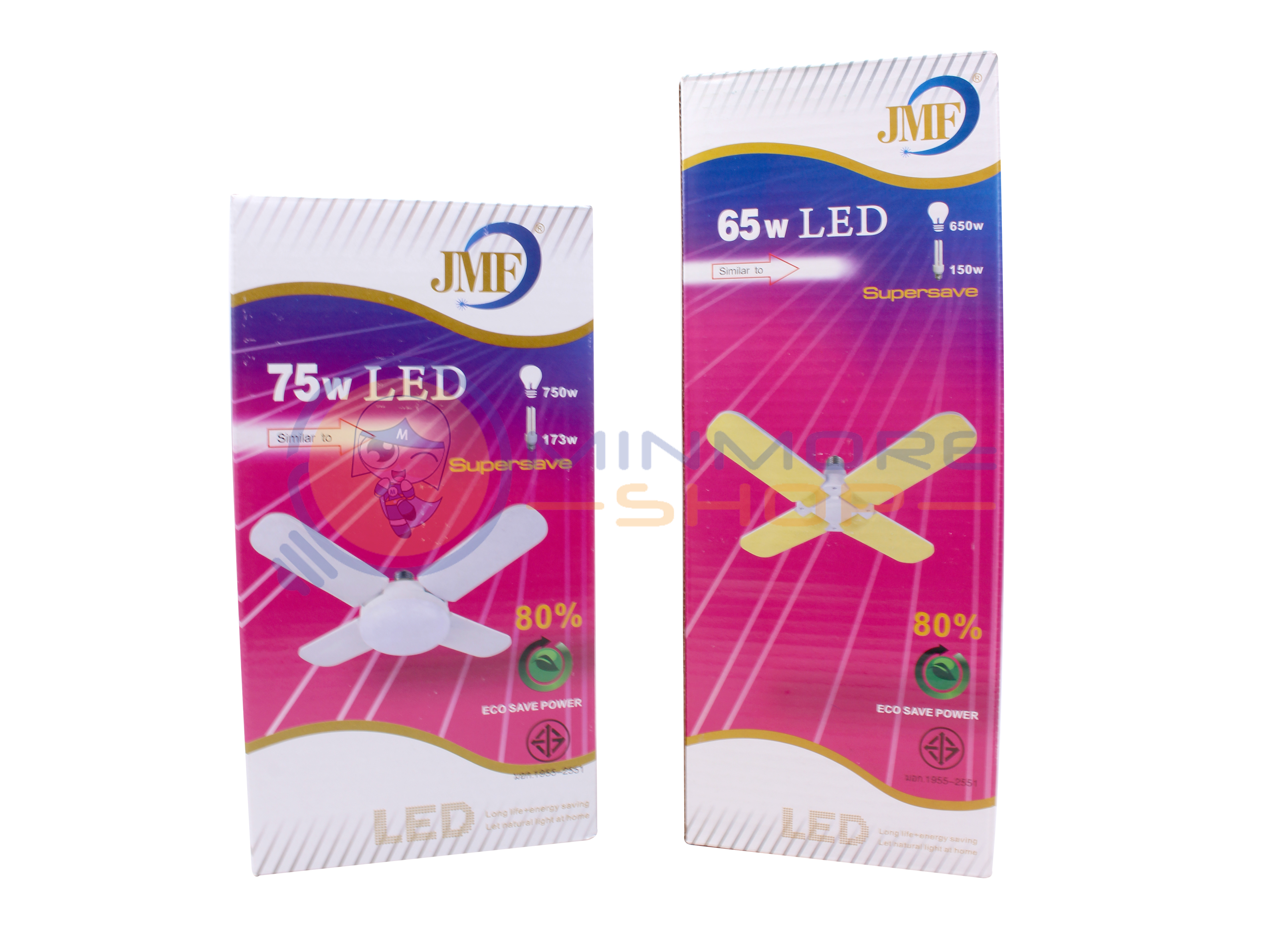 หลอดไฟ LED ทรงใบพัด LED BULB FAN BLADE 65w/75w ขั้ว E27 ยี่ห้อ JMF