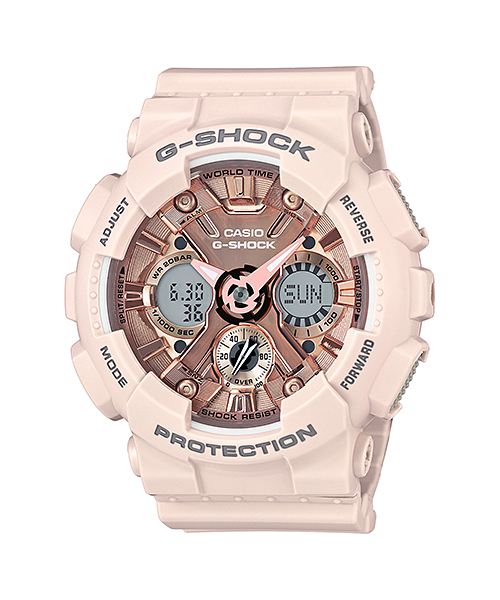 CASIO G-SHOCK Mini รุ่น GMA-S120MF-4ADR สีชมพู ไข่ไก่ สินค้าของเเท้ รับประกันศูนย์ CMG