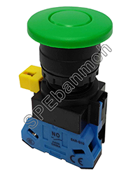 SW1B-M401H-RED สวิทช์กดดอกเห็ด สีเขียว (Mushroom Push Switch) Momentay OFF 1NC