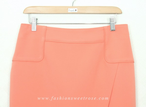 SK-326 กระโปรงแฟชั่น&ทำงาน ทรงสอบ ผ้าไหมอิตาลีสีโอรส