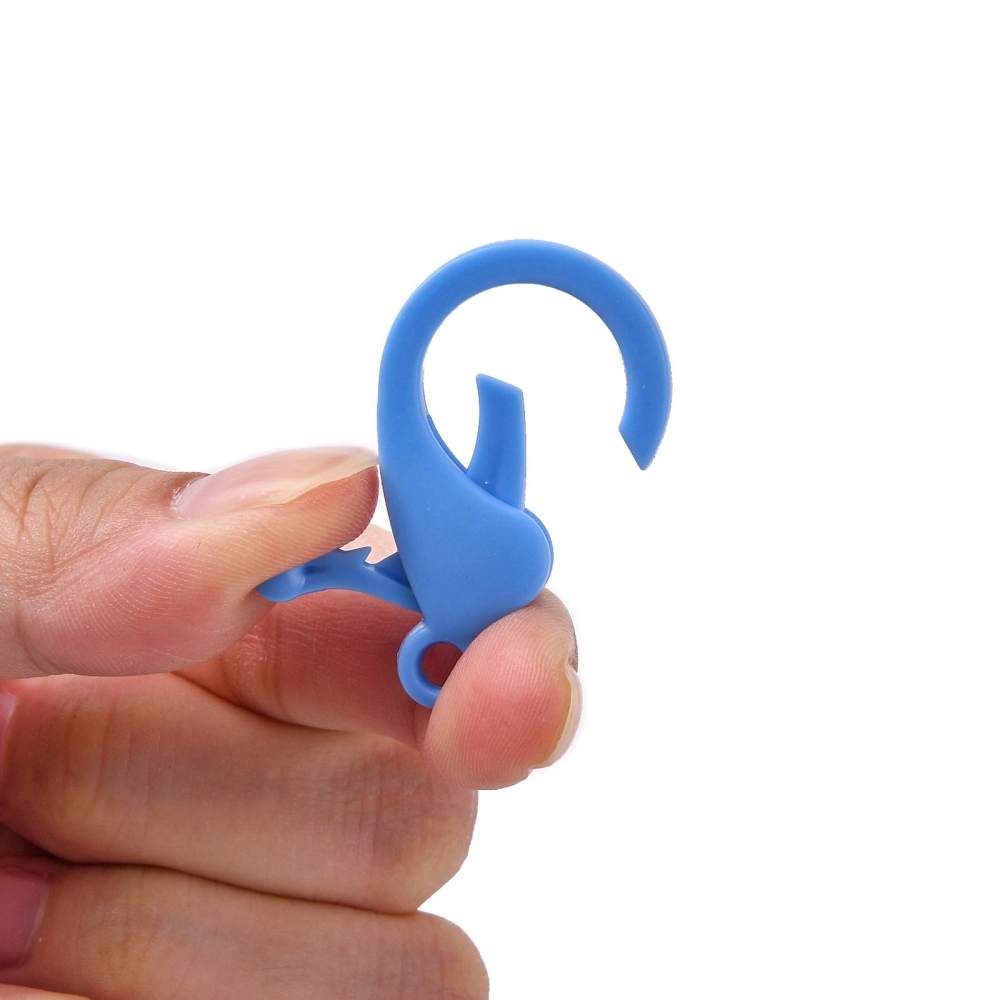 ก้ามปูพลาสติก ขนาด 35x24.5x6mm มม. รู 3 มม. แพ็ค 10 ชิ้น คละสี