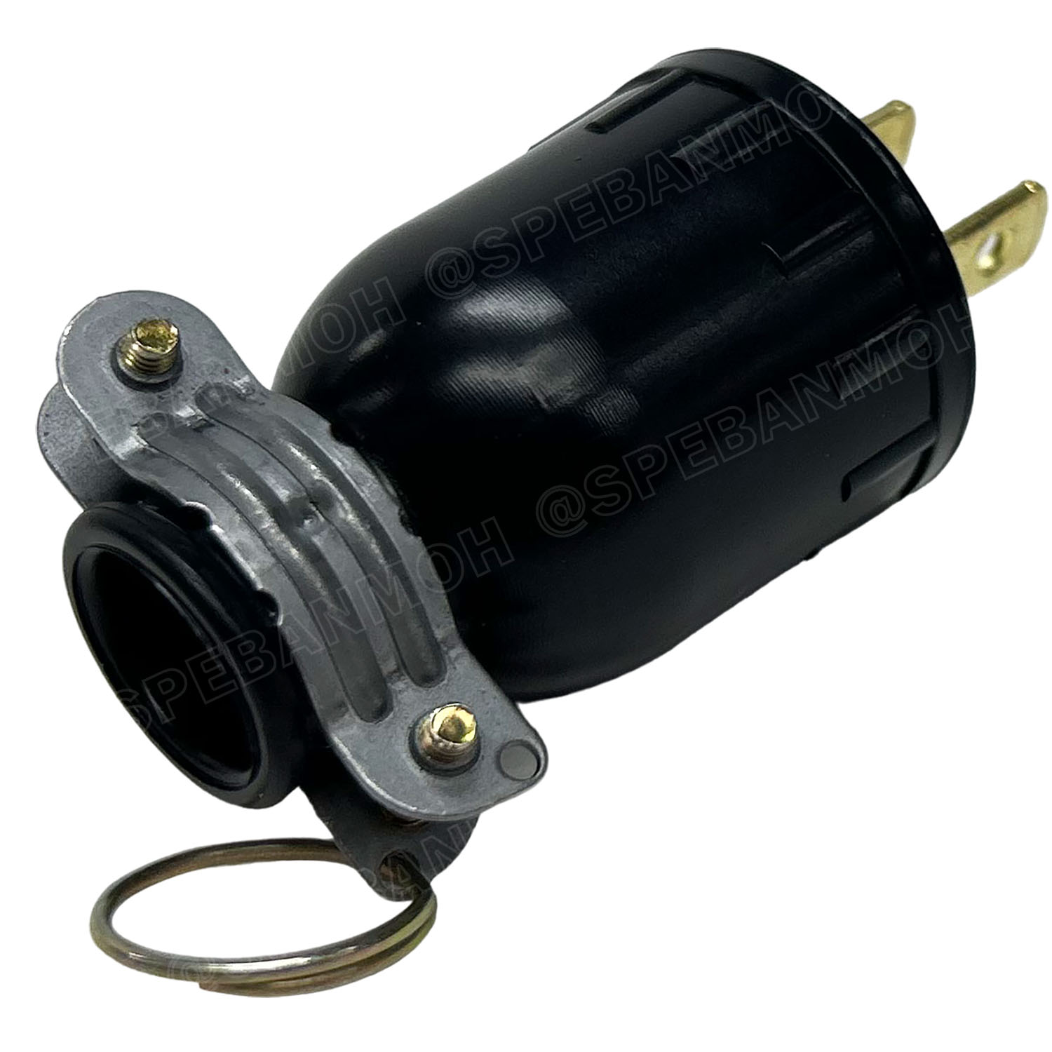 [ 4ชิ้น ] ACP-R001 ปลั๊กยาง ตัวผู้ 2ขาแบน AC Power Plug ท้ายห่วง 16A 250V ปลั๊กตัวผู้ 2ขาแบน ต่อสาย AC Plug 2P 16แอมป์ 220โวตต์ Male Ac Plug ปลั๊กยาง 2ขา ปลั๊กเสียบขาแบน Male Plug 2แบน ปลั๊กตัวผู้ต่อสาย