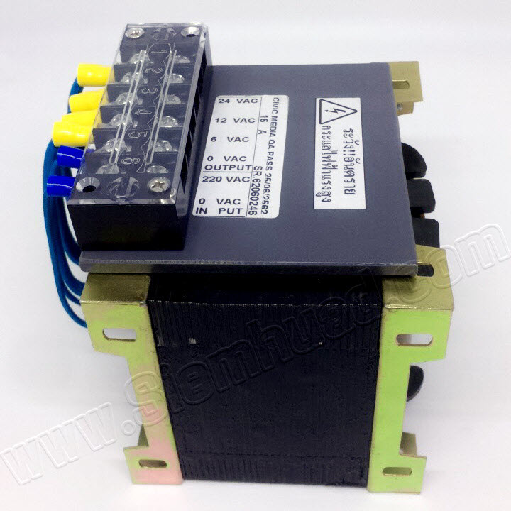 หม้อแปลงไฟฟ้า หม้อแปลงไฟ Electric Transformer Converter ขนาด INPUT 220V to OUTPUT 12V, INPUT 220V to OUTPUT 24V และ ขนาด INPUT 220V to OUTPUT 6VAC-12VAC-24VAC 15A
