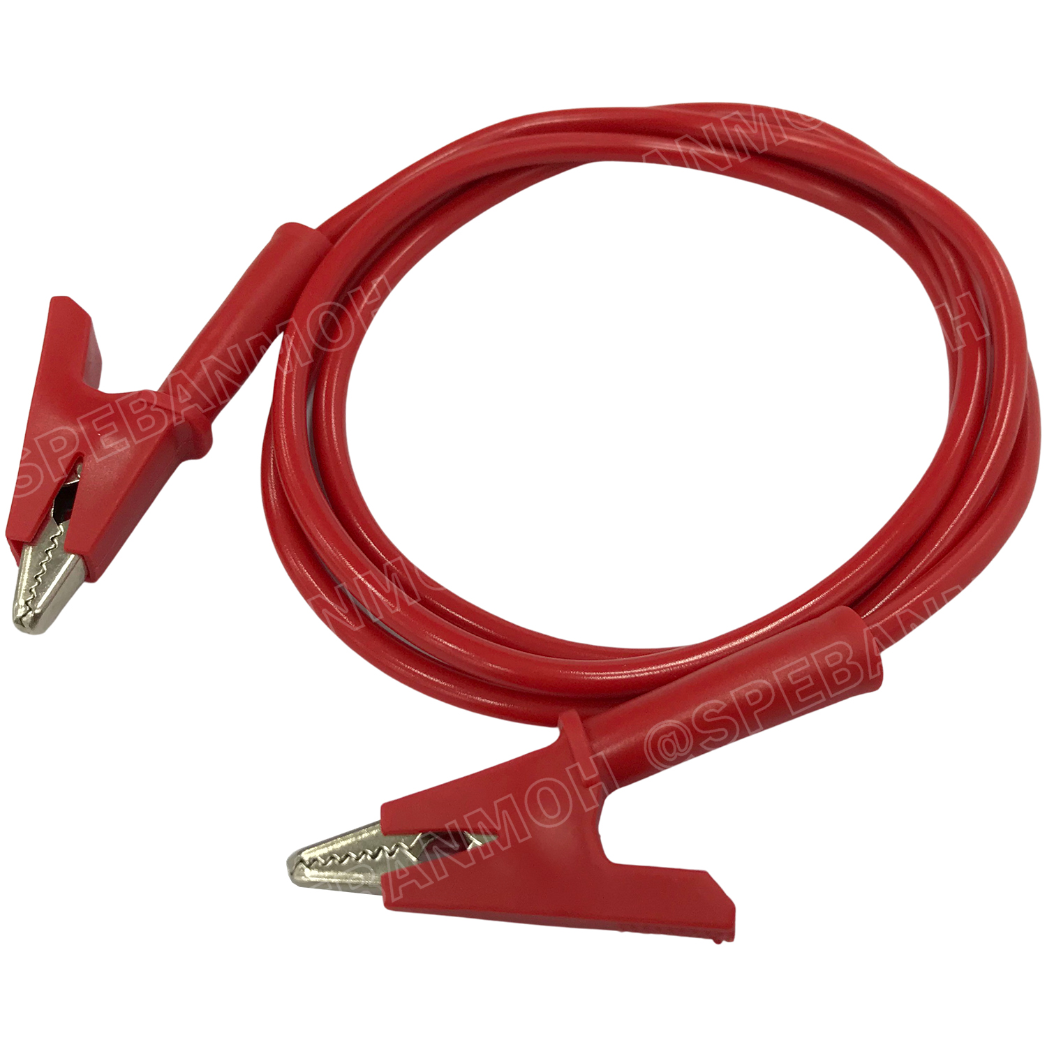 [ 1เส้น ] ALW-70036 สายปากคีบ Alligator Clip 10A 1เมตร Size 1.0mm² สายปากคีบ สายแทส Alligator Clip Wire สายปากคีบ หัวท้าย ขนาด 1.0sq.mm ยาว 1M สายทดสอบ Lap Test สายไฟ ปากคีบ หัวท้าย Test Lead สายไฟอเนกประสงค์ สายหนีบ สายไฟทดสอบ