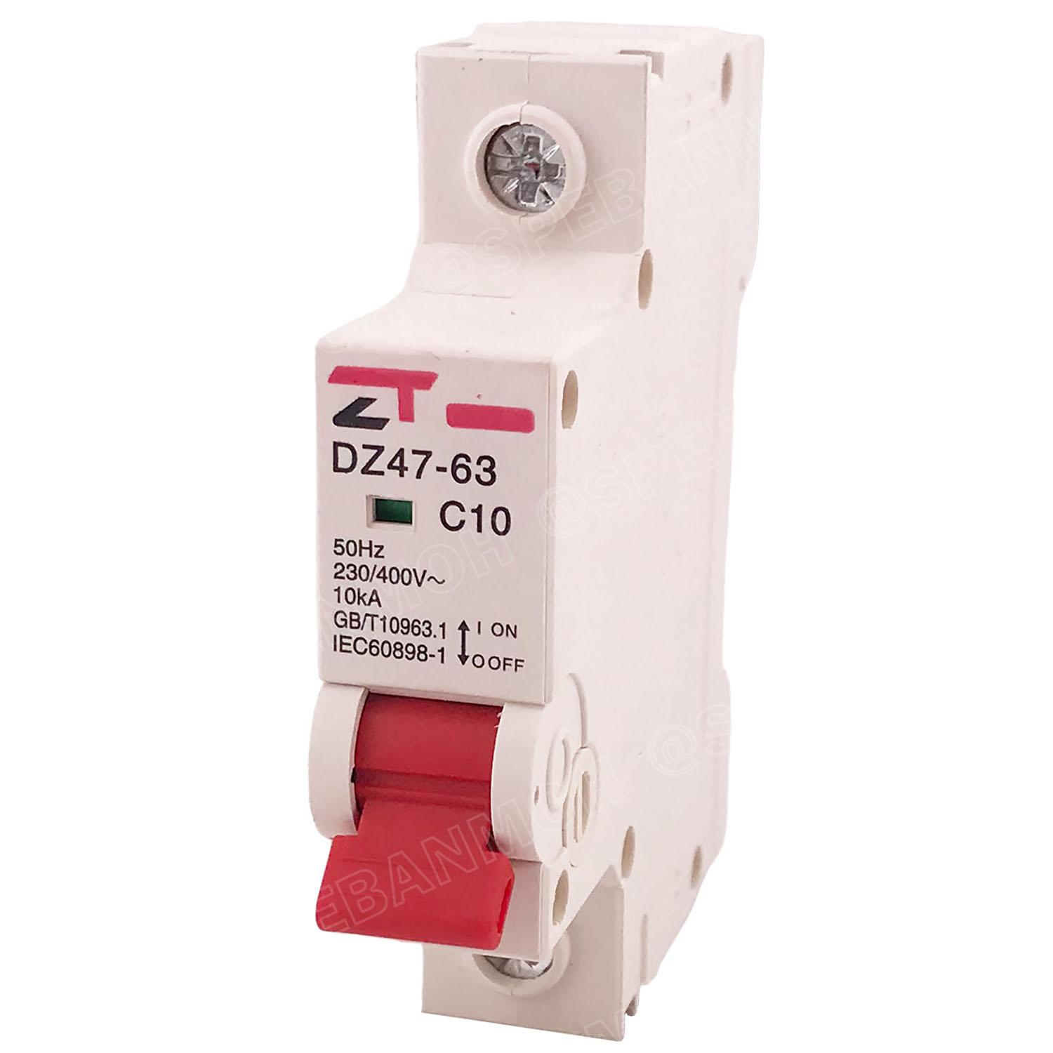 DZ47-63-1P 10A เบรกเกอร์ ลูกย่อย ยึดรางปีกนก 1P 10A AC Circuit Breaker เบรกเกอร์ตัดไฟเกิน 1โพล 10แอมป์ คัดเอาท์ ป้องกันกระแสเกิน Overload ป้องกันการลัดวงจร Short circuit เบรกเกอร์ตัดไฟ เบรกเกอร์ลูกย่อย Ac Circuit Breaker ไฟบ้าน 230V/400V AC มินิเซอกิตเบรก