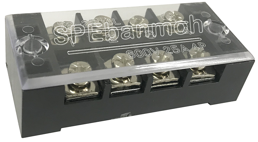 [ 1 ชิ้น ] TB1504 เทอร์มินอล 4 ช่อง 4P 15A 600V TB Terminal Block Screw Terminals 15แอมป์ อร์มินอลต่อสายไฟ Circuit Terminal Blocks ขั้วต่อสายไฟ เทอร์มินอลบล็อค TB-1504L 600โวลต์ เทอร์มินอล แบบติดลอยสำหรับต่อสาย