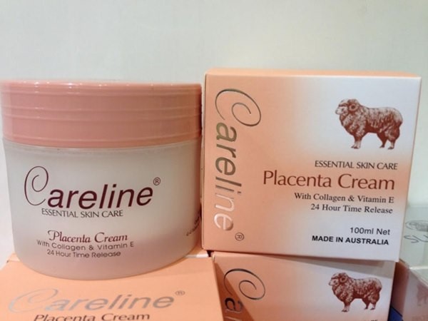 ครีมรกแกะแคร์ไลน์(ส้ม) Careline Placenta Cream with Collagen Vitamin E 100 g.ครีมหน้าเด้ง