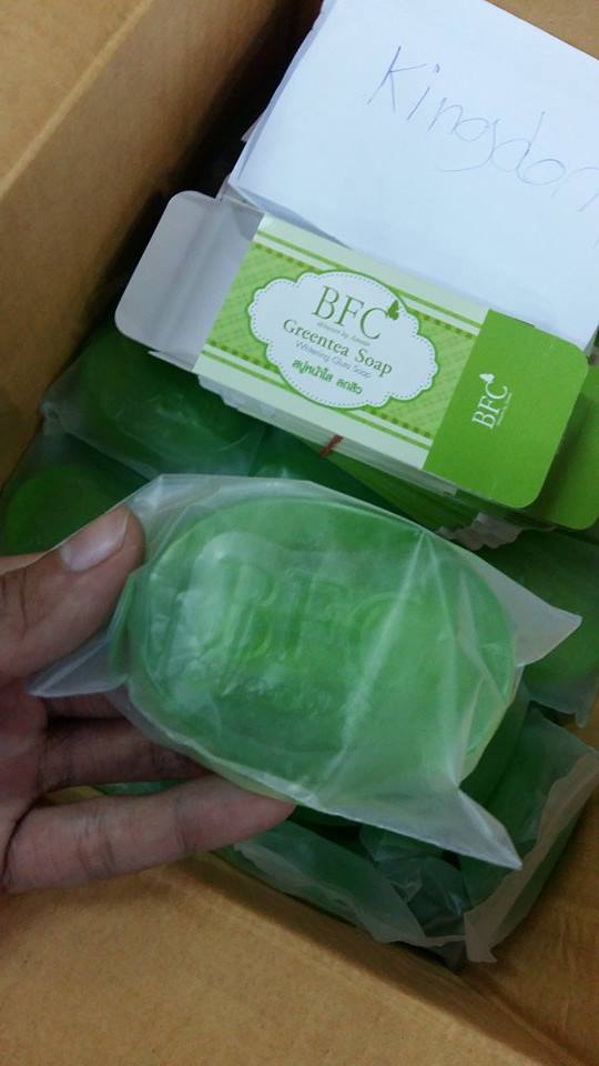 สบู่ชาเขียว หน้าใส ลดสิว BFC Greentea Soap