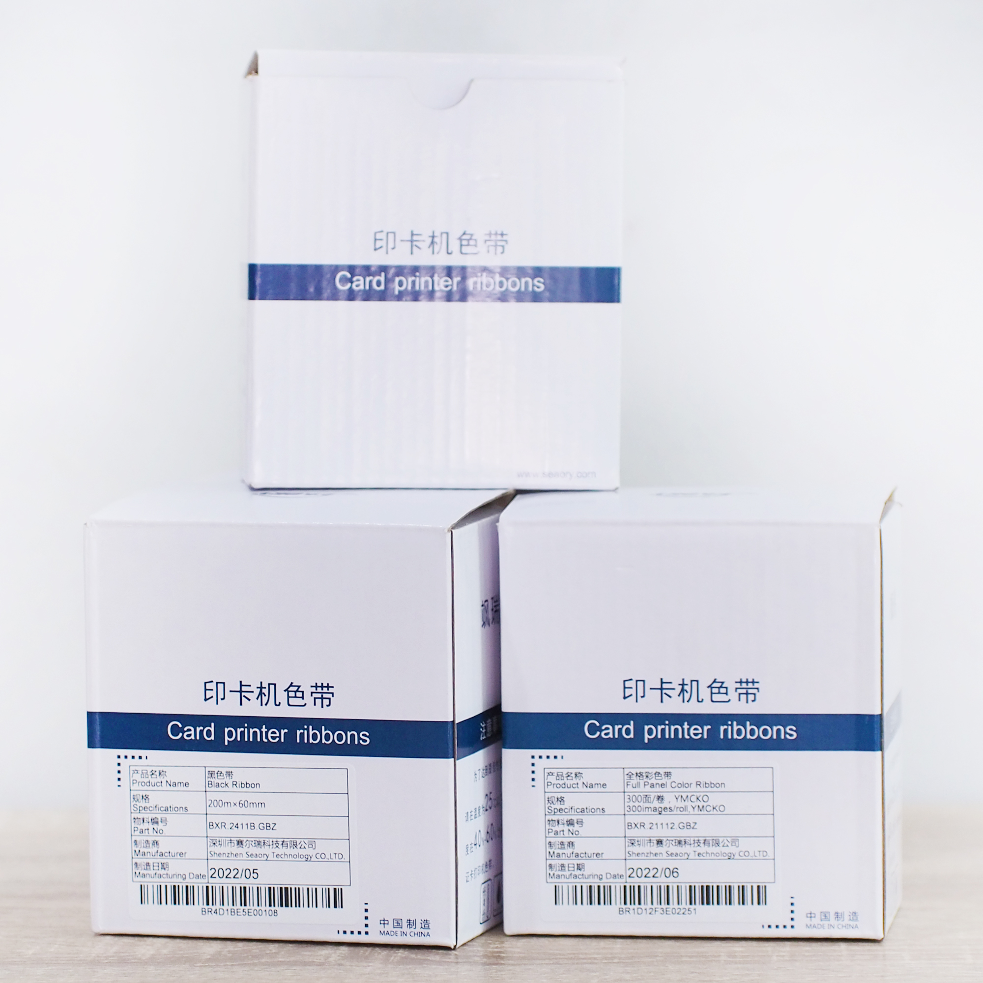 Seaory BXR.21112.GBZ ริบบอนสี หมึกพิมพ์สี Full panel color ribbon YMCKO 300 Print ใช้สำหรับเครื่องพิมพ์บัตร Seaory S20 S21 S22 S22K Code GBZ