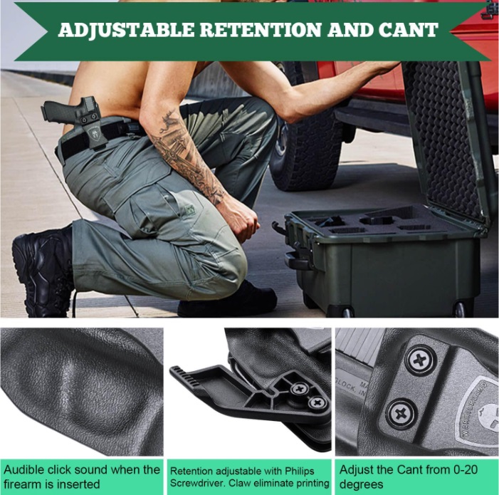 ซองพกใน Glock17/19/19X/44/45 Gen(1-5) & Glock 23/32 Gen(3-4) holster with Claw Red Dot Optics Cut Trigger Guard Holsters for Fat Guys | WARRIORLAND ส่งจากประเทศไทย