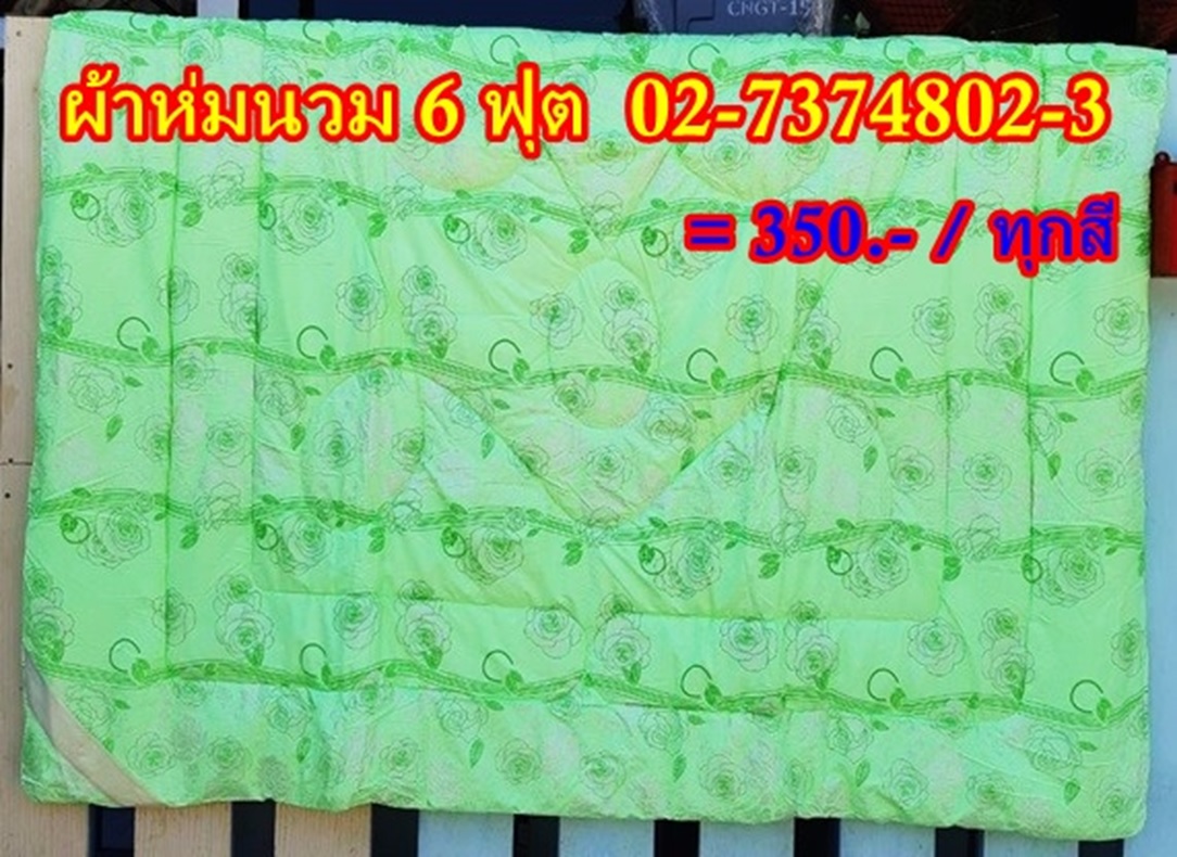 ผ้าห่ม ผ้าห่มนวมหนา 6 ฟุต ผ้าห่มนวม ราคาถูก ผ้าห่มคัตตอล 180x200 ซม. คละสี