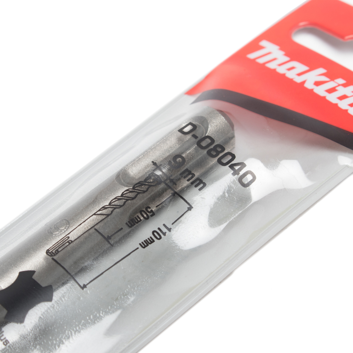 MAKITA D-08040 ดอกสว่านโรตารี่ เจาะคอนกรีต SDS-Plus ขนาด 9.0x110 มม.
