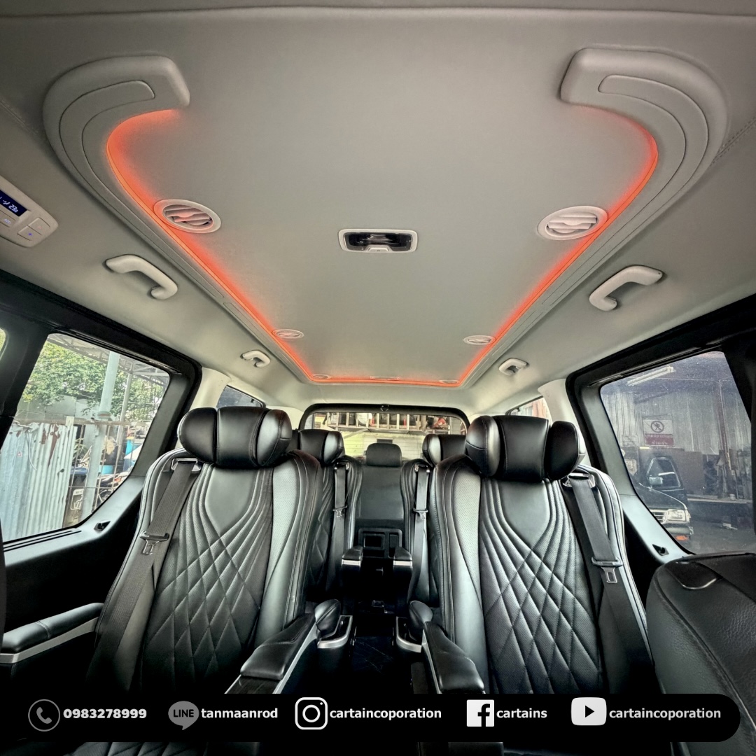 หุ้มหนังหลังคาพร้อมรางไฟ Staria