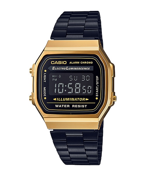 HOT CASIO Standard รุ่น A168WEGB-1BDF สีทอง สายดำ สินค้าของเเท้ รับประกันศูนย์ CMG