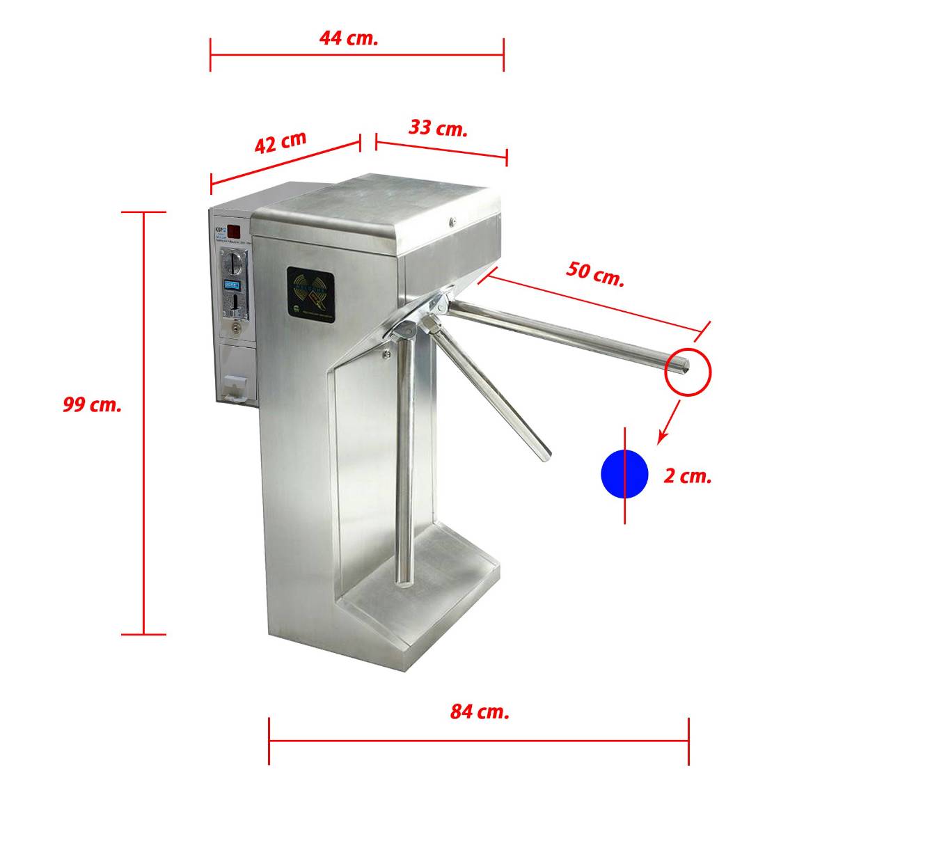 เครื่องกั้น 3 ขา หยอดเหรียญ ประตูหมุน 3 ขา หยอดเหรียญ