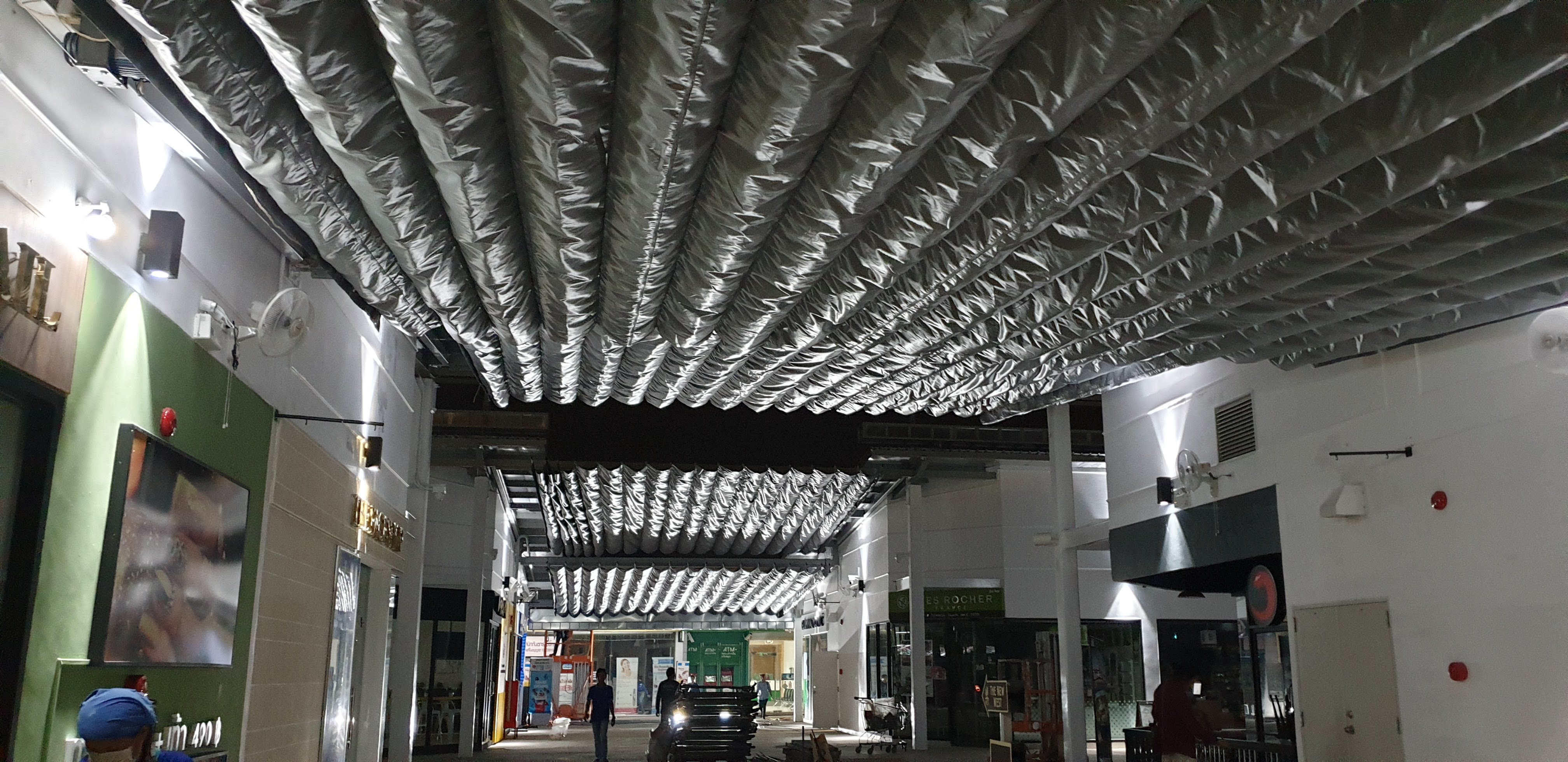 ผ้าใบเลื่อน ระบบ มอเตอร์ Big C สาขาสุขาภิบาล 5 ถนนสายไหม