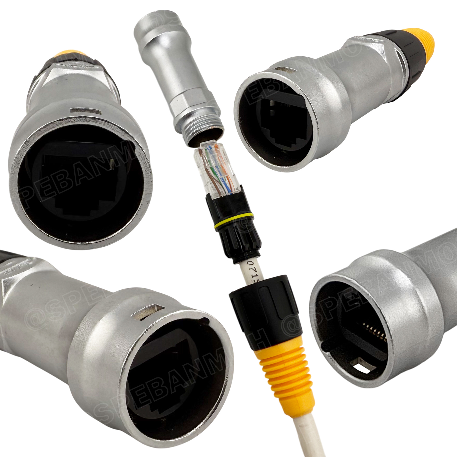 [ 1 ชิ้น ] RJ45-802 RJ45 ตัวเมีย Female XLR net RJ45 Female Connector ปลั๊กแลนด์ เมียต่อสาย RJ45 Connector หัวต่อสายแลนด์ XLRnet XLR RJ45 8P ต่อสาย XLRnet Connectors for RJ45 Cable อินเตอร์เน็ท คอนเน็คเตอร์ Internet