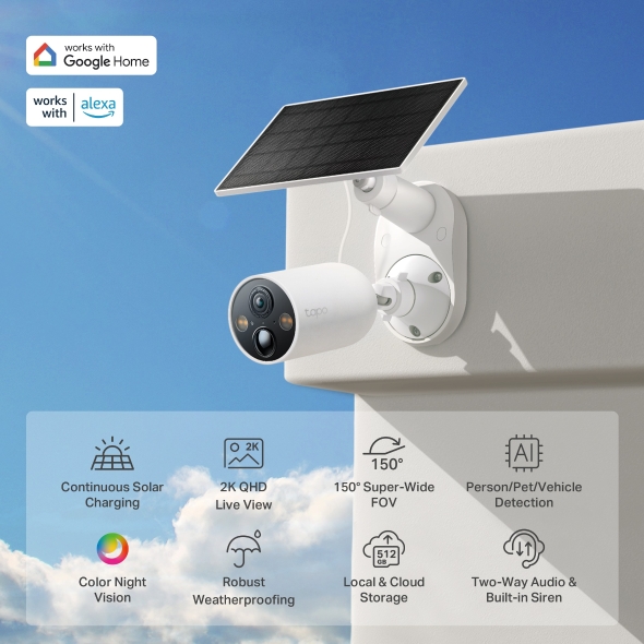 กล้องวงจรปิด TP-Link Tapo C425-KIT Solar-Powered Security Camera Kit