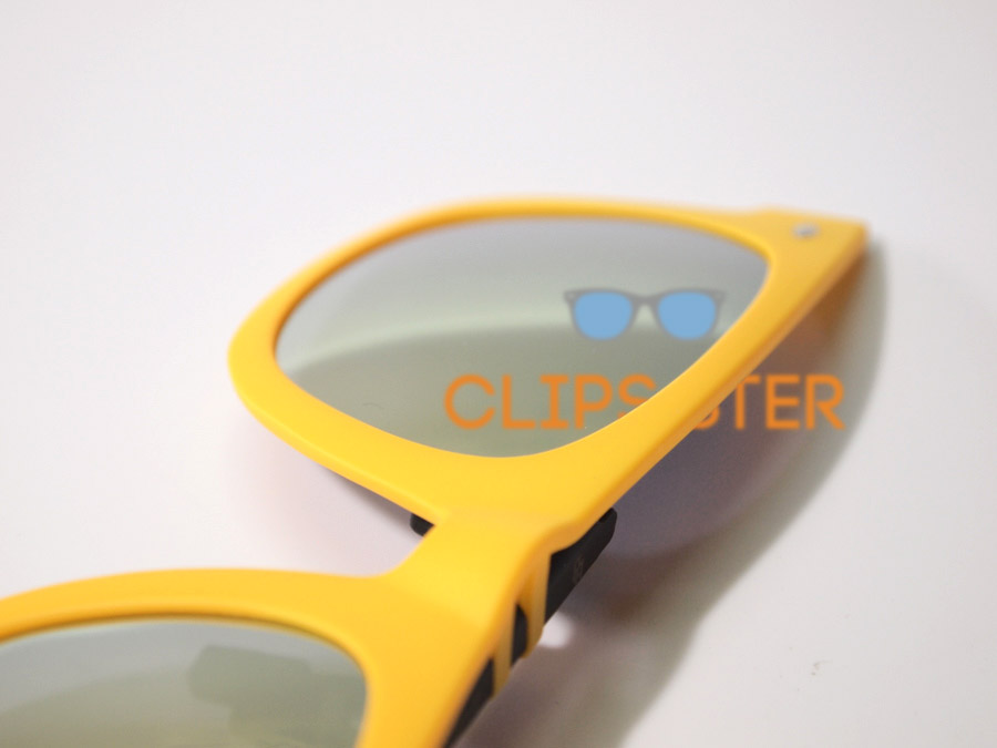 คลิปออนกันแดด Clipsster รุ่น Wayster กรอบเหลืองเลนส์เขียวปรอท