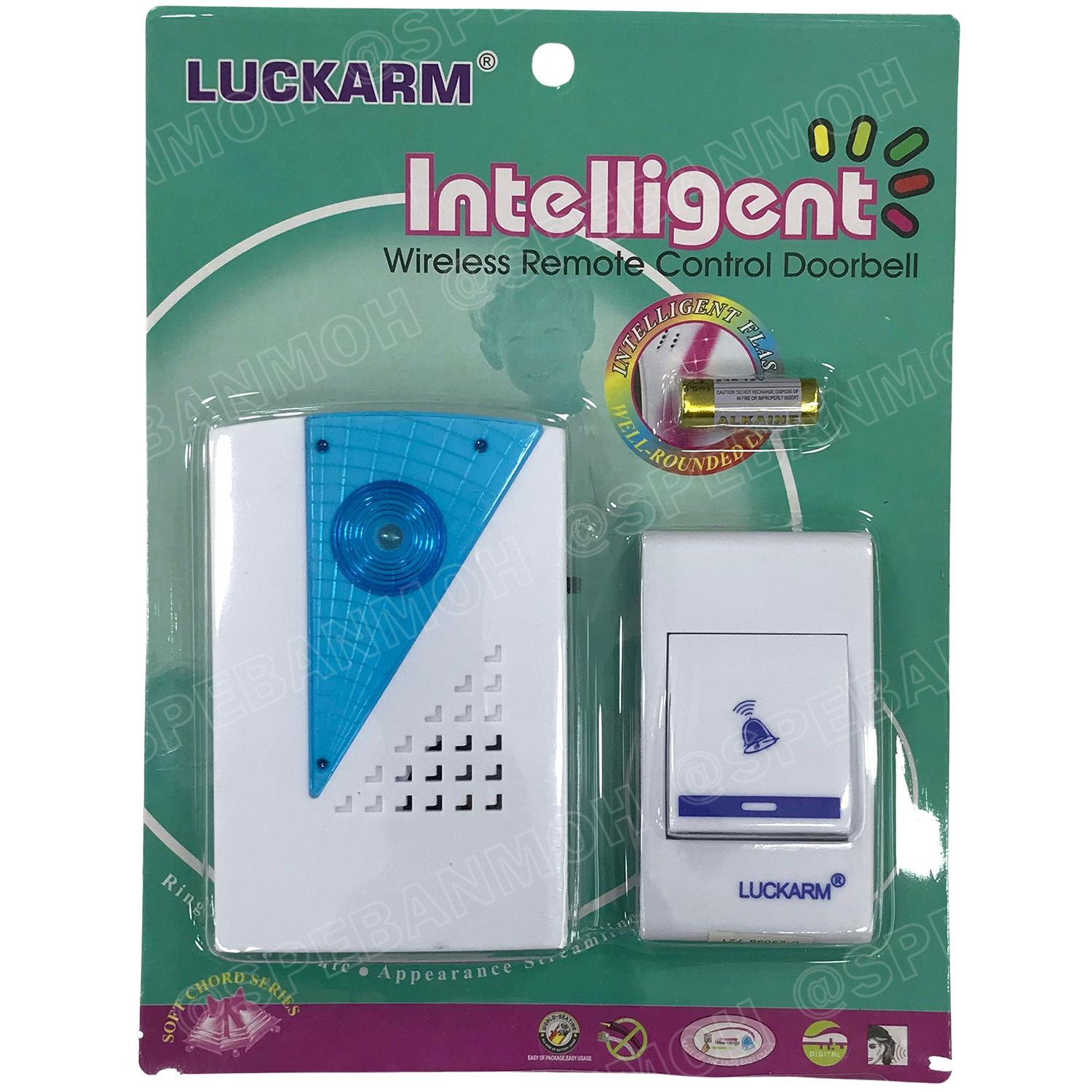 [ 1 ชุด ] WD-006 ชุดกระดิ่งไร้สาย ตัวส่งใช้ถ่าน ตัวรับเสียบปลั๊ก WD-006 Wireless Remote Control Doorbell กริ่งบ้าน กริ่งไร้สาย กริ่งประตูไร้สาย doorbell กริ่งประตูบ้าน กริ่งบ้านไร้สาย กระดิ่งบ้าน กระดิ่งประตู กริ่ง กระดิ่ง Wireless Remote