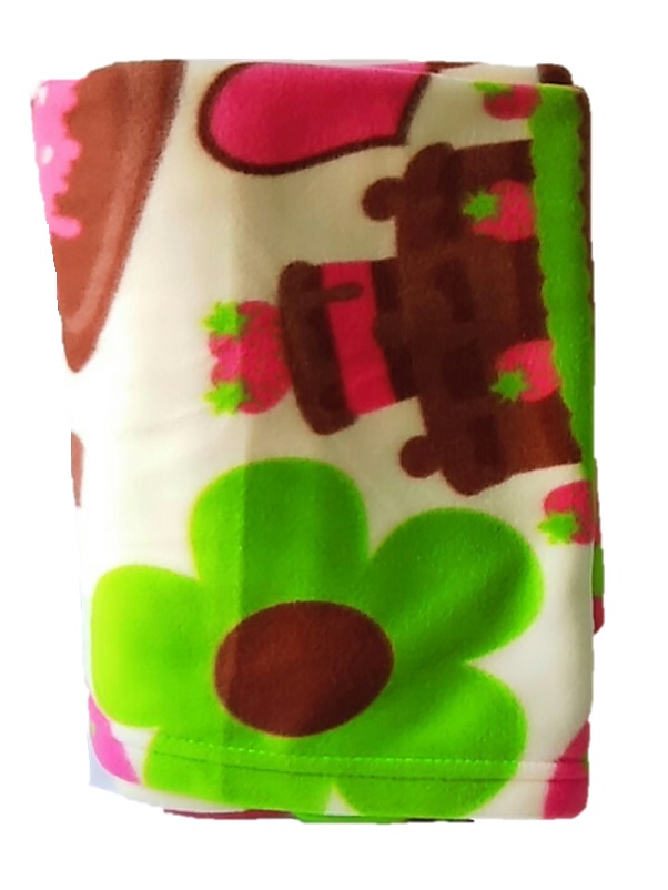 ผ้าห่มของขวัญ ผ้าห่มรับไหว้ ผ้าสำลีพิม์ลาย 50"x75" คละลายได้ 1+1 ผืน