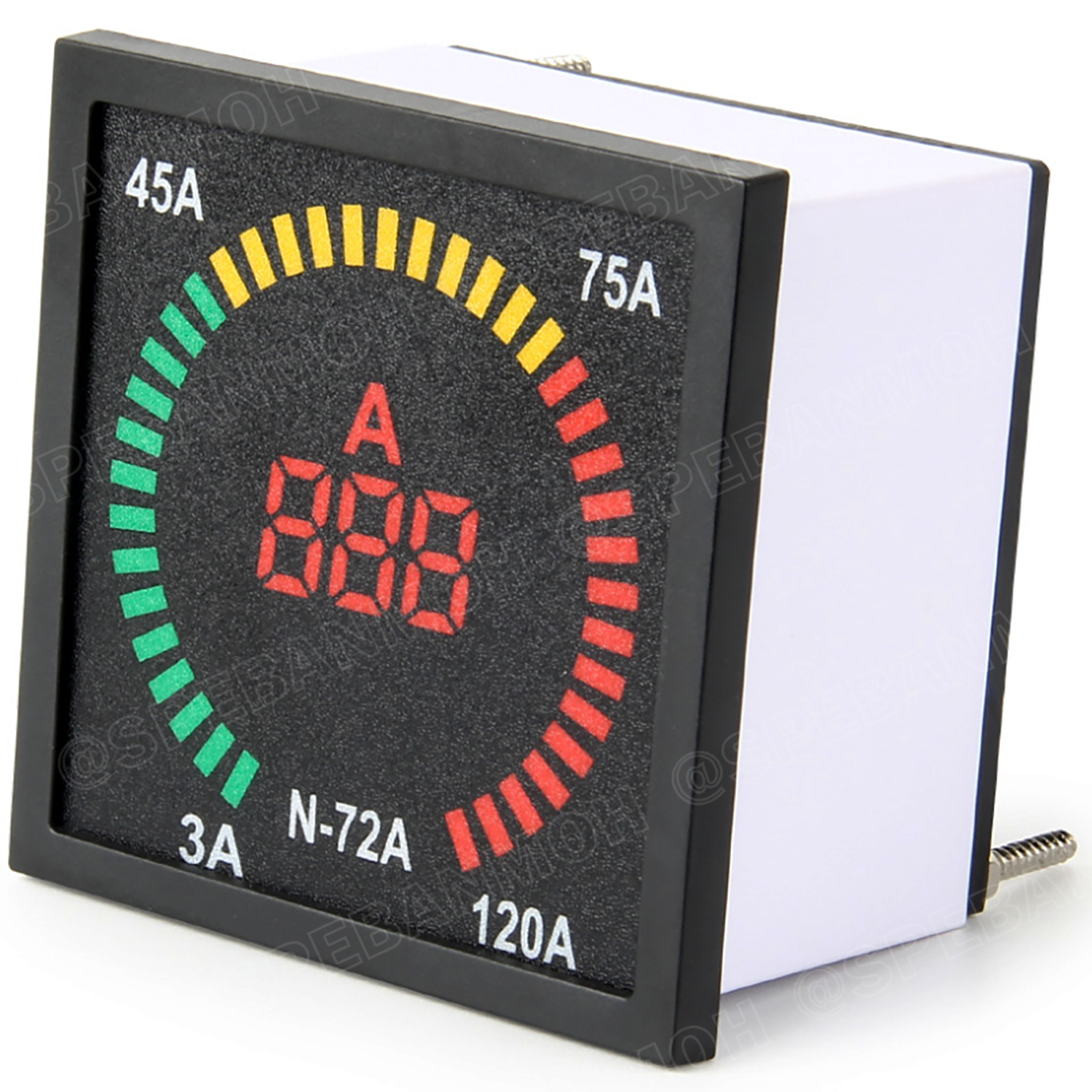 N-72A Digital Amp Panel Meter ดิจิตอลพาแนลมิเตอร์ Digital Panel Meter 3 - 120 A หน้าจอวัดกระเเสไฟฟ้า วัด A N-72A Ac Current Signal Indicator Square Led Digital Display หน้าจอวีดกระเเสไฟฟ้า AC Amp Meter