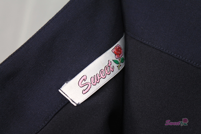 SK-498 กระโปรงทรงสอบ ผ้าคอตต้อนลินินสีน้ำเงิน