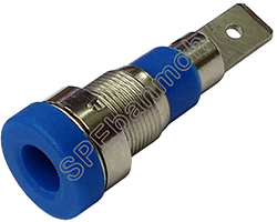 [ 3ชิ้น ] BDP-017 บานานาแจ็ค ติดแท่น (Banana Socket) Ø 4 mm N/A น้ำเงิน (Blue) บานานาแจ็ค Banana Jack ปลั๊กกล้วยติดแท่น Biding Post Mounting Type ปลั๊กก้วย ตัวเมีย ติดเเท่น Test Lead Socket ไบดิ้งโพส ปลั๊ก แจ็ค ไบดิ้งโพส ขั้วต่อทดลอง ปลั๊กตัวเมีย เดี่ยว แ