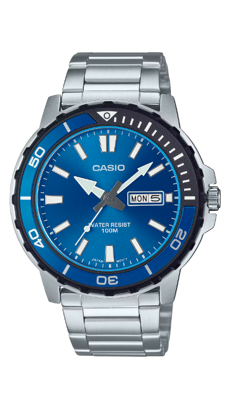 CASIO รุ่น MTD-125D-2A1VDF สีน้ำเงิน สินค้าใหม่ ของเเท้ รับประกันศูนย์ CMG