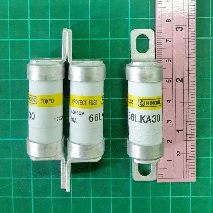 HINODE Fast Acting Fuse รุ่น 66LKA series (660V AC/DC AC/DC ขนาดตั้งแต่ 20 ถึง 75A), รุ่น 66LKB series (660V AC/DC AC/DC ขนาดตั้งแต่ 100 ถึง 300A)