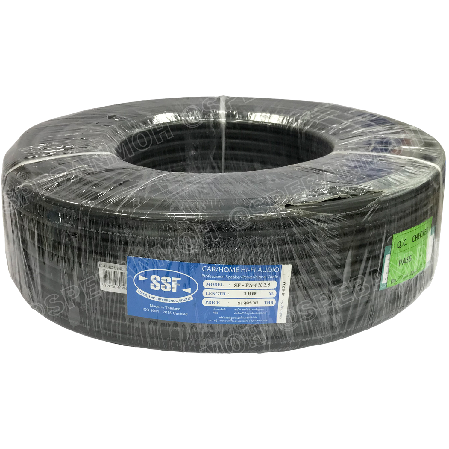 [ 100 เมตร ] สายลำโพง SSF-PA 4X2.5 ทองแดงผสม 2.5mm2 Speaker Cable 4C SSF สายPA เอสเอสเอฟ สายลำโพง PA Bi-Wire ทองแดงผสม สายลำโพงไบด์ไวน์ PA สายต่อลำโพง สายสัญญาณเสียง Audio Cable สายต่อหัว สเป็คคอน สายลำโพงบ้าน ลวดทองแดง CCAM ลวดแมกนีเซียม เคลือบทองแดง