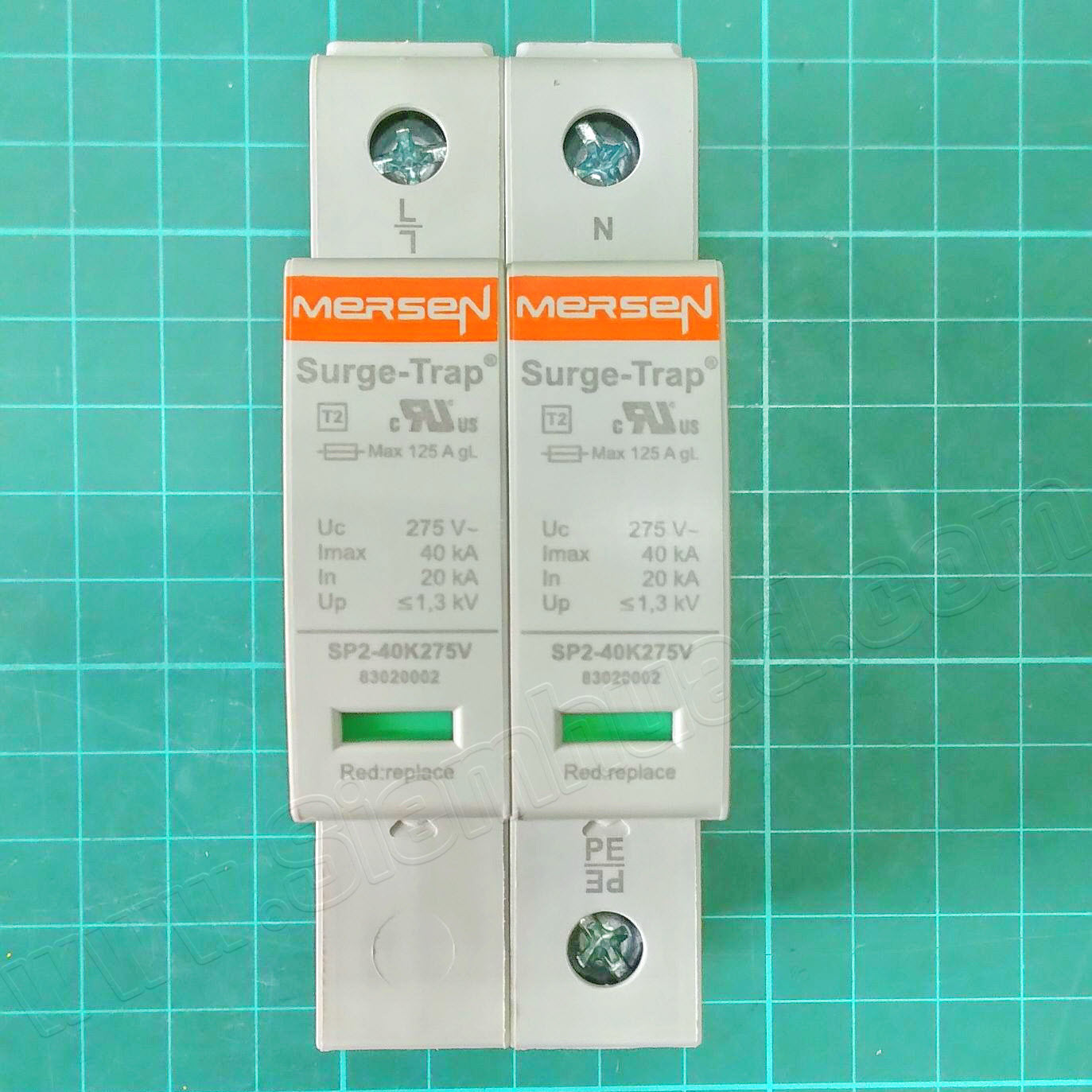 อุปกรณ์ป้องกันฟ้าผ่า และไฟกระชาก SURGE PROTECTION Pluggable (MERSEN) STPT2 Series - 40kA