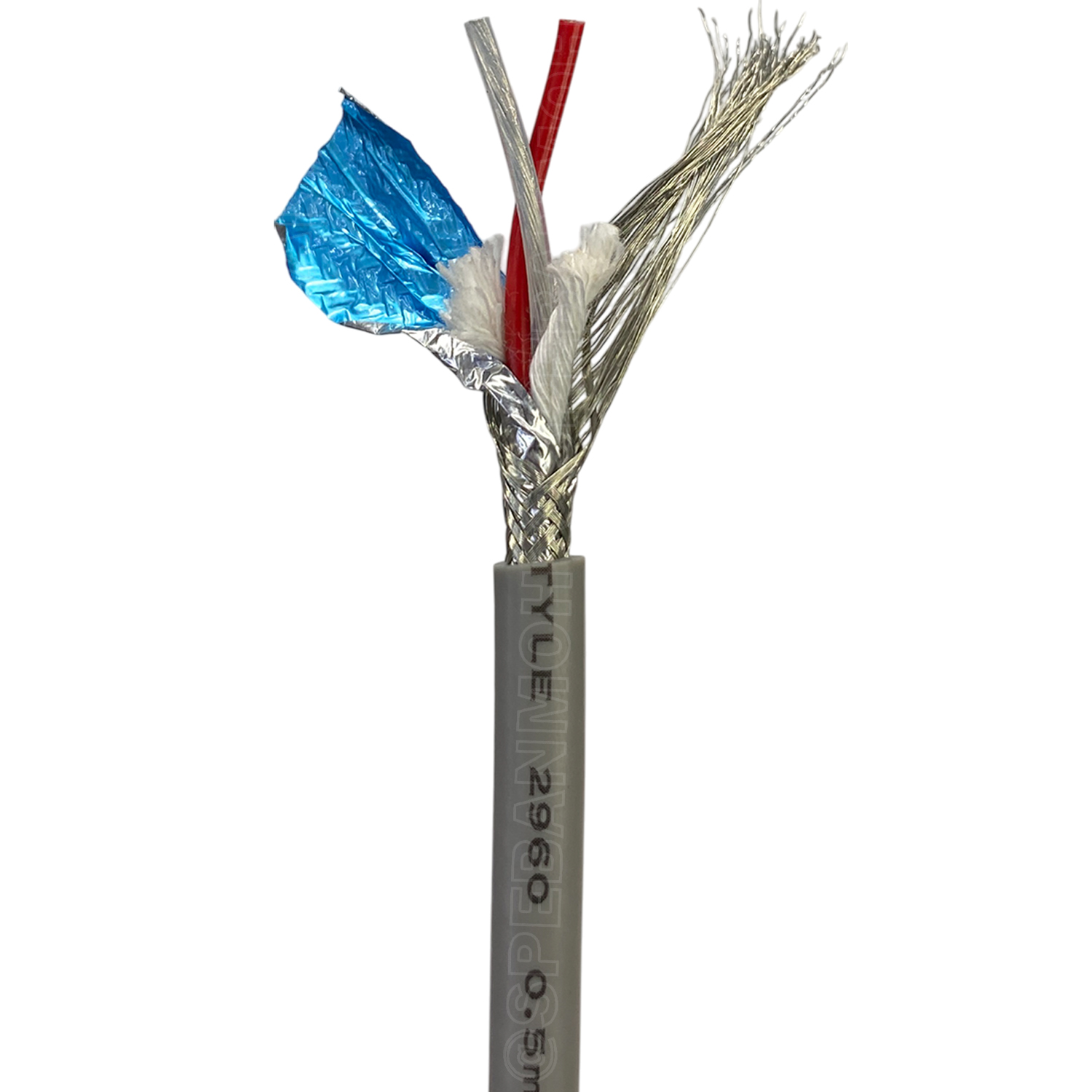 [ 1 เมตร ] JSL-100 สายมัลติคอร์ JSL UL2960 2Cx0.5 sq.mm DYNACOM Control Cable Braid Shield + Mylar Foil 0.5mm2 สายทองแดงแท้ เคลือบดีบุก Tine Copper Wire ไดน่าคอม เจเอสแอล สายคอมพิวเตอร์ Multicore ชีลถัก มีฟอยด์