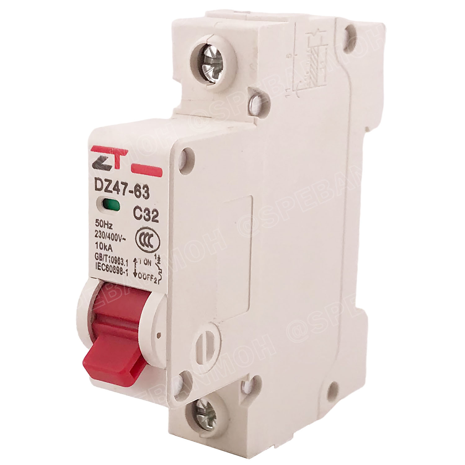 DZ47-63-1P 32A เบรกเกอร์ ลูกย่อย ยึดรางปีกนก 1P 32A AC Circuit Breaker เบรกเกอร์ตัดไฟเกิน 1โพล 32แอมป์ คัดเอาท์ ป้องกันกระแสเกิน Overload ป้องกันการลัดวงจร Short circuit เบรกเกอร์ตัดไฟ เบรกเกอร์ลูกย่อย Ac Circuit Breaker ไฟบ้าน 230V/400V AC มินิเซอกิตเบรก