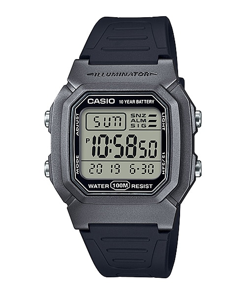 CASIO Standard รุ่น W-800HM-7AVDF สีเทา สายดำ สินค้าใหม่ ของแท้ รับประกันศูนย์ CMG 1 ปี