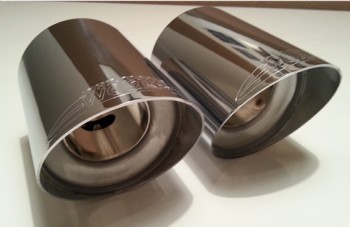 แผ่นปิดท่อไอเสีย, โครเมี่ยม, ปลายท่อ JCW MINI COOPER S R55, R56, R57, R58, R59 (18302151408) /แท้