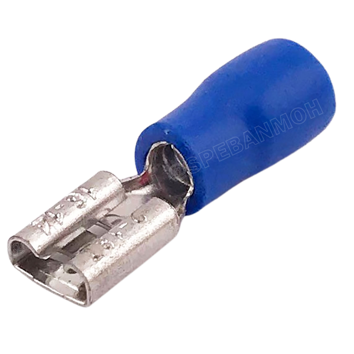 [ 100 ตัว/ถุง ] FDD2-187 สีน้ำเงิน Blue หางปลาเสียบแบน ตัวเมีย หุ้มฉนวน สำหรับสาย 1.5-2.5 mm2 16-14awg หางปลาหุ้มฉนวน Crimping Terminal หางปลาเสียบแอร์ ตัวเมีย เทอร์มินอลต่อสาย ขั้วต่อสายไฟ Insulated Terminal ตัวต่อสาย หุ้มฉนวน ข้อต่อสายแบบย้ำ Crimp Sleev