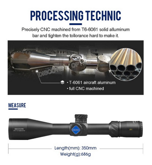 Discovery VT-T 4-16X50 SFVF FFP free scope cam mount hunting rifle scopes เส้นเล็งขยายตามซูม คุณภาพสูง ระยะ 8-388 เมตร