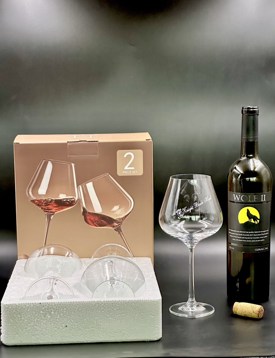 แก้วไวน์คริสตัล 1กล่อง 2 ใบ