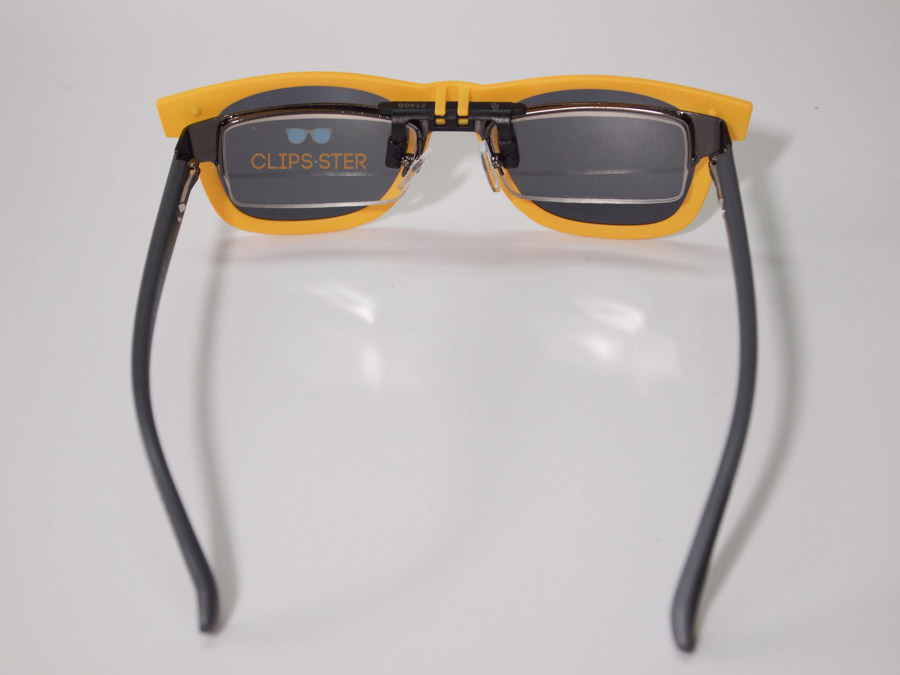 คลิปออนกันแดด Clipsster รุ่น Wayster กรอบเหลืองเลนส์เขียวปรอท
