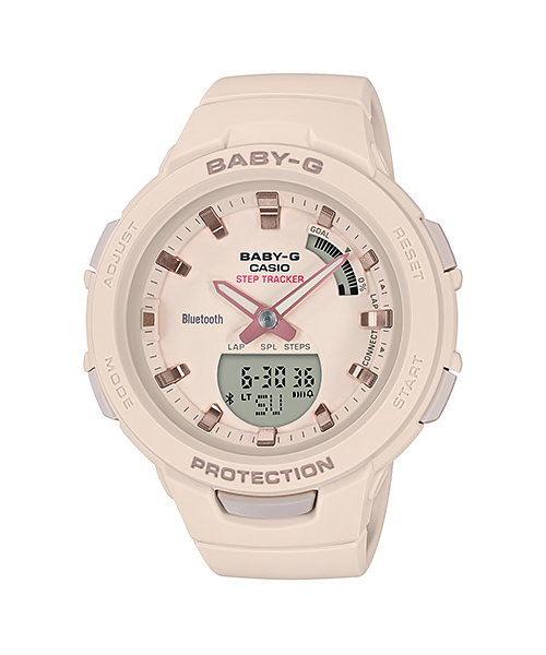 CASIO BABY-G รุ่น BSA-B100-4A1DR สีนู๊ด nude สินค้าใหม่ ของแท้ รับประกันศูนย์ CMG