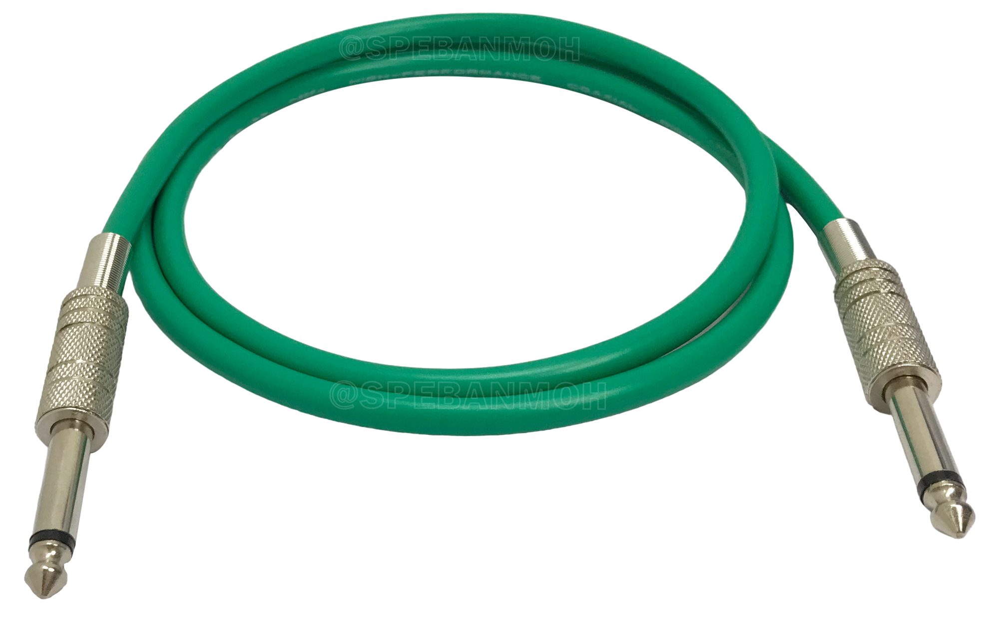 [ 1เส้น ] SSF-MIC-115-GRN สายสัญญาณ 6.35mm สีเขียว Green 2ทาง Phone Mono TO Phone Mono 1ออก1 สำเร็จรูป Cable Assembly สายเครื่องเสียง ซับ โมโน Audio Mono Cable แจ็คสายสัญญาณเสียง สําหรับโฮมเธียเตอร์ DVD TV ลําโพงคอมพิวเตอร์ ปลั๊กไมค์ โมโน 1/4 Mono Phone