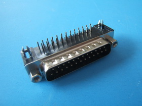 DBL25PBTK1YSRH: 25 Pins Male D-SUB Connector,Black
