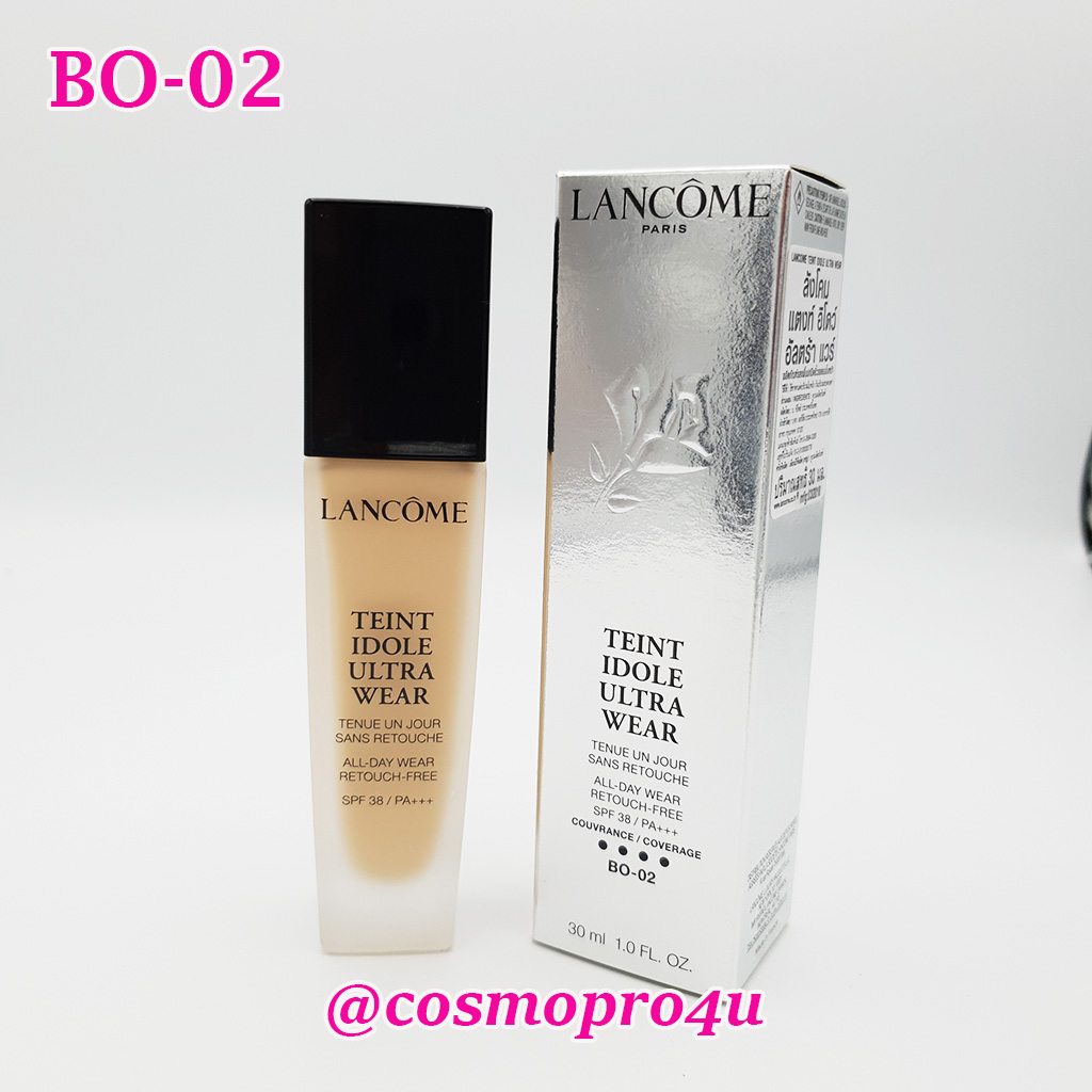 รองพื้นคุมมัน LANCOME Teint Idole Ultra Wear 30ml กล่องเงิน เคาน์เตอร์ ลังโคม แต๊งท์อิโดว์