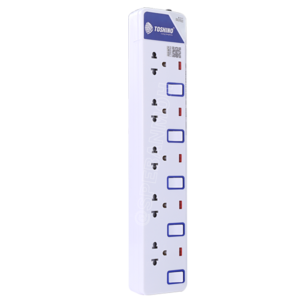 ET-9155M ปลั๊กพ่วง TOSHINO ET Series มาตรฐาน มอก. รางปลั๊กไฟ 5 ช่อง 5 สวิตซ์ ยาว 5 เมตร TOSHINO ET9155M 5เมตร Toshino ET 9155M ระบบ ป้องกันกระแสไฟเกิน อัตโนมัติ ระบบ ป้องกันไฟกระชาก สวิทช์เปิด-ปิด การใช้งานแยกจุด ผลิตจาก วัสดุไม่ลามไฟ ไฟแสดงสถานะการใช้งาน